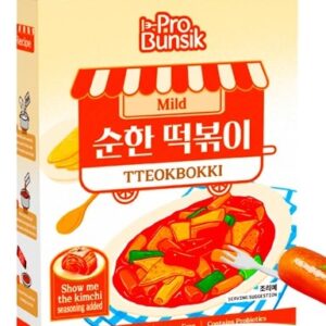 Tteokbokki original sin gluten con condimento kimchi