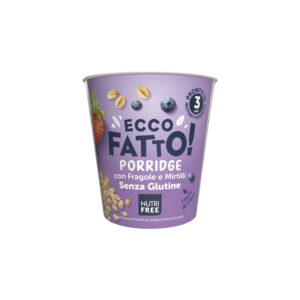 Vaso Gachas de Avena con Fresas y Arandanos Sin gluten 50g